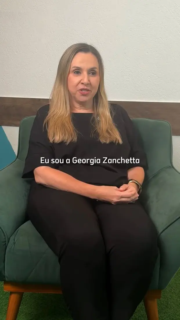 Georgia Zanchetta, no depoimento em vídeo sobre o Colégio Criarte
